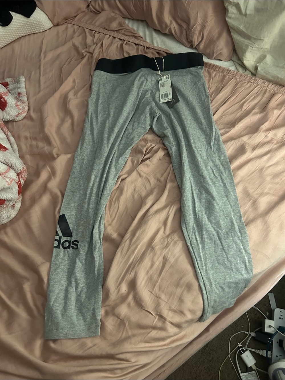 Adidas womens large Gray Performance Leggings